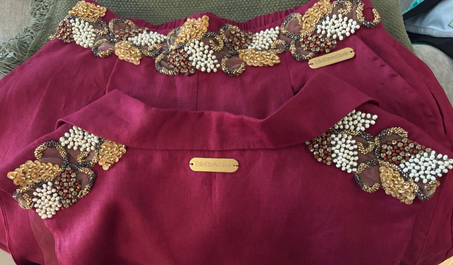 ESSENZA Burgundy Set