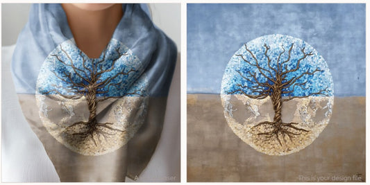 "Art Scarf" - Tree of Life