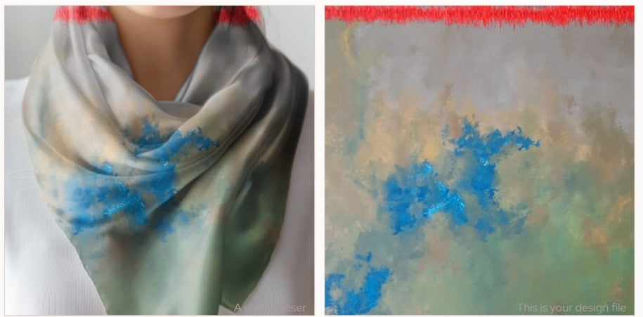"Art Scarf" -Red Zone